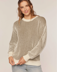 Rib Knit Color Contrast Sweater