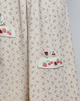 Vintage Floral Knit Contrast Pocket Jogger Overalls