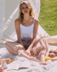 Plaid Balloon Pants - Taupe Multi