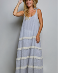 Veronica Striped Woven Maxi Dress
