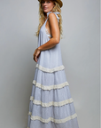 Veronica Striped Woven Maxi Dress