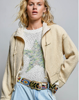 Candace Lightweight Waffle-Textured Jacket