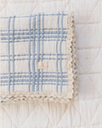 New Grain french plaid quilt - powder