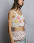 Lightweight Quilted Cross Body Saddle Bag