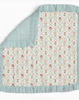 Scandinavian Folk Floral Baby Lovey Muslin Blanket