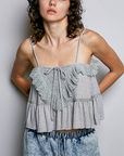 Romantic Lace Ruffle Tiered Top