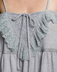Romantic Lace Ruffle Tiered Top