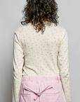 Lacey Vintage V-Neck Long Sleeve Floral Top