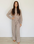 Womens Striped Loungewear Set - Mebie
