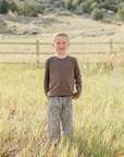 Childrens Brown Long Sleeve Tee - Mebie Baby
