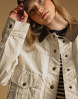 Zoe Collar Contrasted Utility Jacket