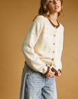 Elsie Pointelle Knit Cardigan
