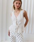 Bonnie Top with Lace Trim