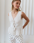 Bonnie Top with Lace Trim