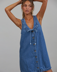 Betsy Ruffle Denim Mini Dress