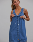 Betsy Ruffle Denim Mini Dress