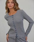 Kylee Lounge Button Down Top & Pants Set