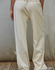 Cotton Cream Pointelle Pants