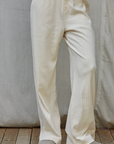 Cotton Cream Pointelle Pants