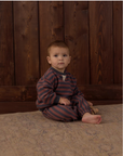 Rylee + Cru Relaxed Jogger Mulberry Stripe