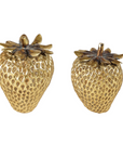 Resin Strawberries, Gold Finish