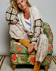 Granny Square Ruffle Cardigan