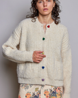 Cozy Heart Button Sweater