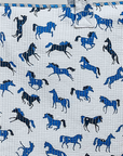 Blue Horse Quilted Tote Bag