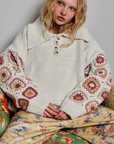 Berber Knit Pullover Granny Crochet Sweater