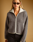 High Neck Zipper Closure Jacket
