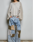 Colbie Ruffle Trim Thermal Pullover