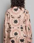 Nara Geometric Star Wide Long Sleeve Quilted Jacket