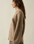 Horse Jacquard-Knit Loose-Fit Drop-Shoulder Sweater