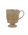 10 oz. Stoneware Footed Mug, Tan Color