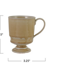 10 oz. Stoneware Footed Mug, Tan Color