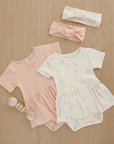 Pontelle Skirted Bodysuit || Pink Ditsy, Quincy Mae