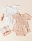 Pontelle Skirted Bodysuit || Pink Ditsy, Quincy Mae