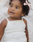 POINTELLE TANK + SHORTIE SET || PINK DITSY, Quincy Mae
