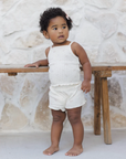 POINTELLE TANK + SHORTIE SET || PINK DITSY, Quincy Mae