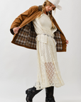 Suede Casual Jacket with Leather Collar