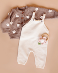 Flower Cardigan Tan Kids