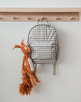 Mini Backpack - Taupe Grid - Menoum Menoum