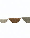 Stoneware Flower Bowls