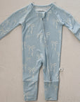 *SALE* Bamboo Zip Romper | Blue Bows