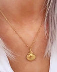 Beaded Shell Necklace 18K Gold Plated