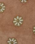 Velvet Box allover Dasies in Beads Terra