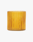 Ribbed Glass Tealight Holder | Mustard