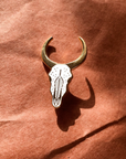 Cow Skull Enamel Pin