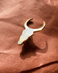 Cow Skull Enamel Pin