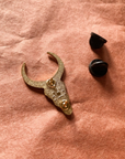 Cow Skull Enamel Pin